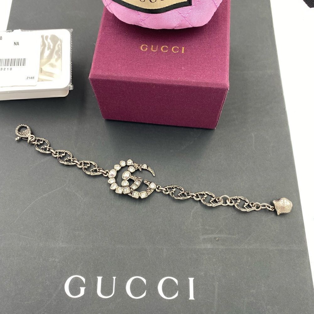 SOLD!!!!!! Authentic Gucci double G Crystal bracelet made in Italy - Picture 3 of 8